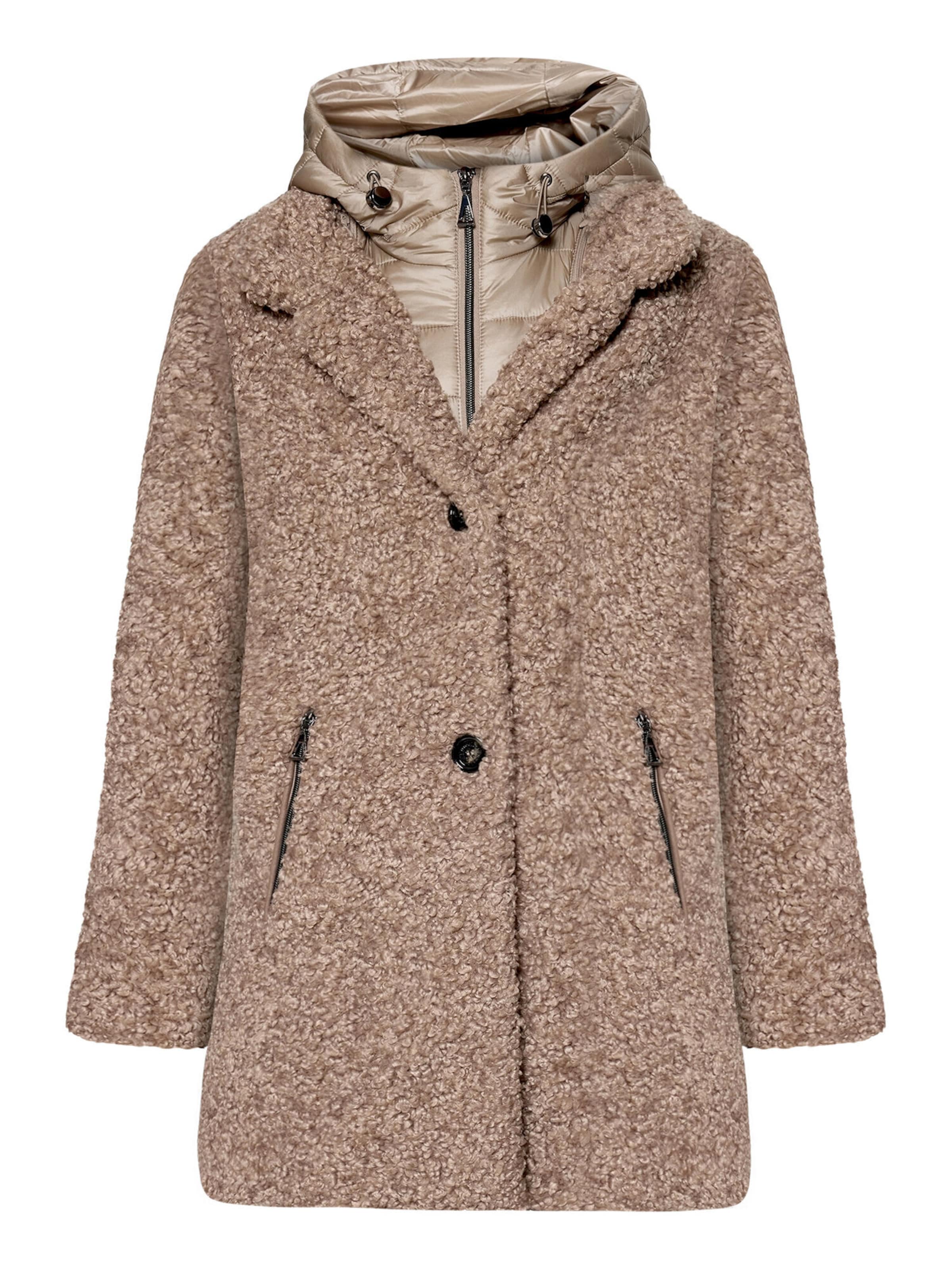 Amber & June Between-Season Jacket in Brown: front