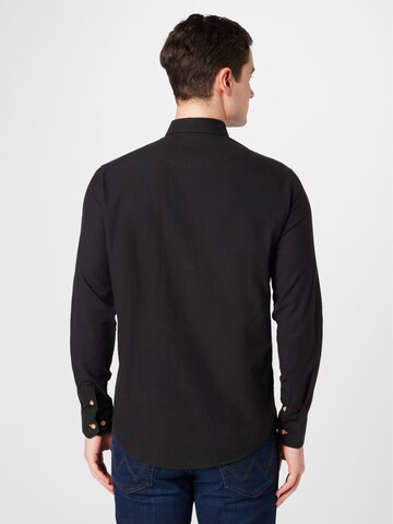 Kronstadt Regular fit Button Up Shirt 'Johan Diego' in Black