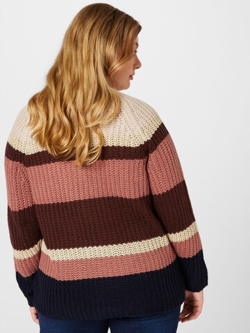 Zizzi Sweater 'Malika' in Brown