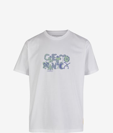 Cleptomanicx Shirt 'Guard the Garden' in White: front