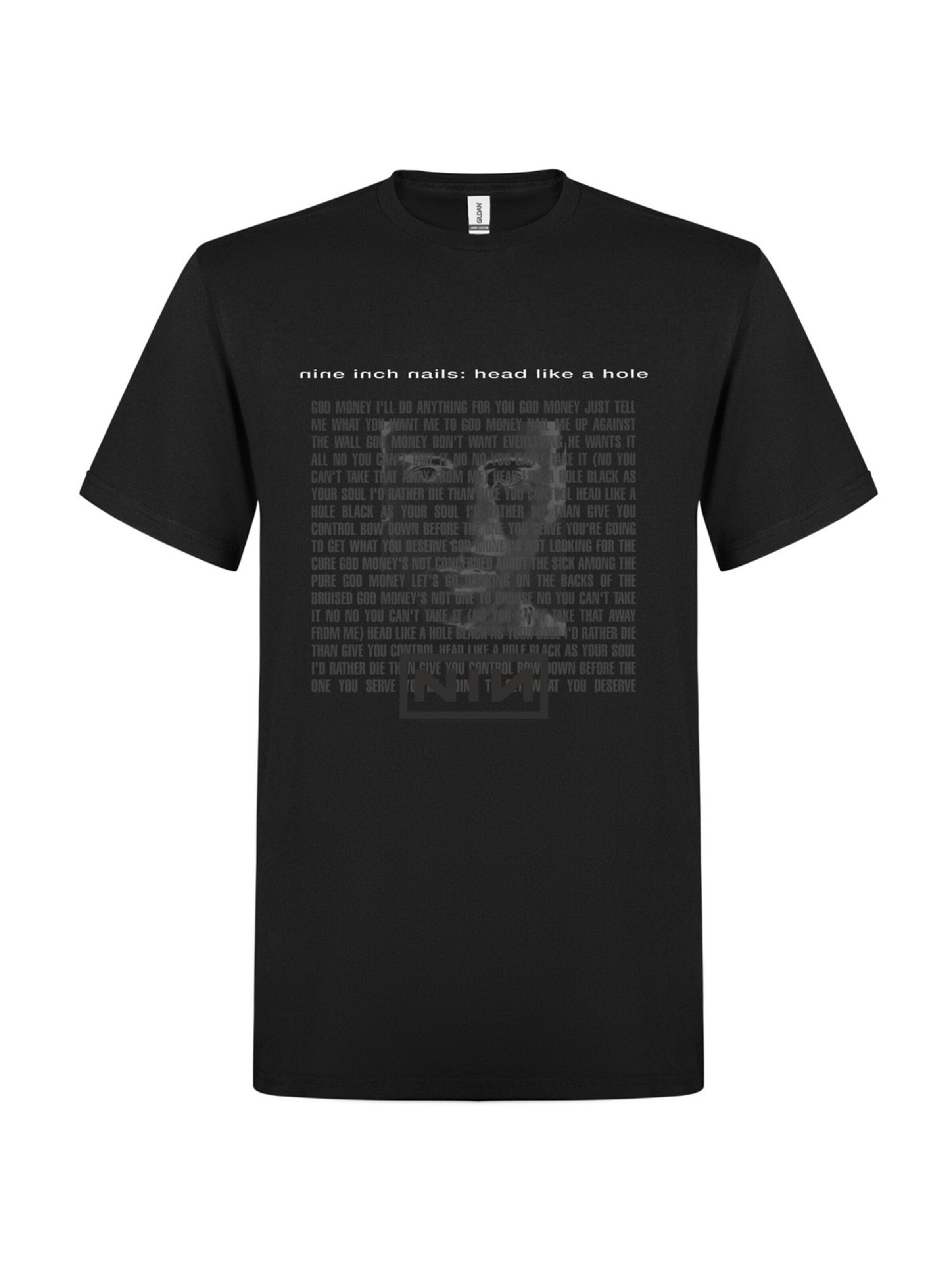 NINE INCH NAILS - Camiseta 'Nine Inch Nails Head Like a Hole T-Shirt' en negro: frente