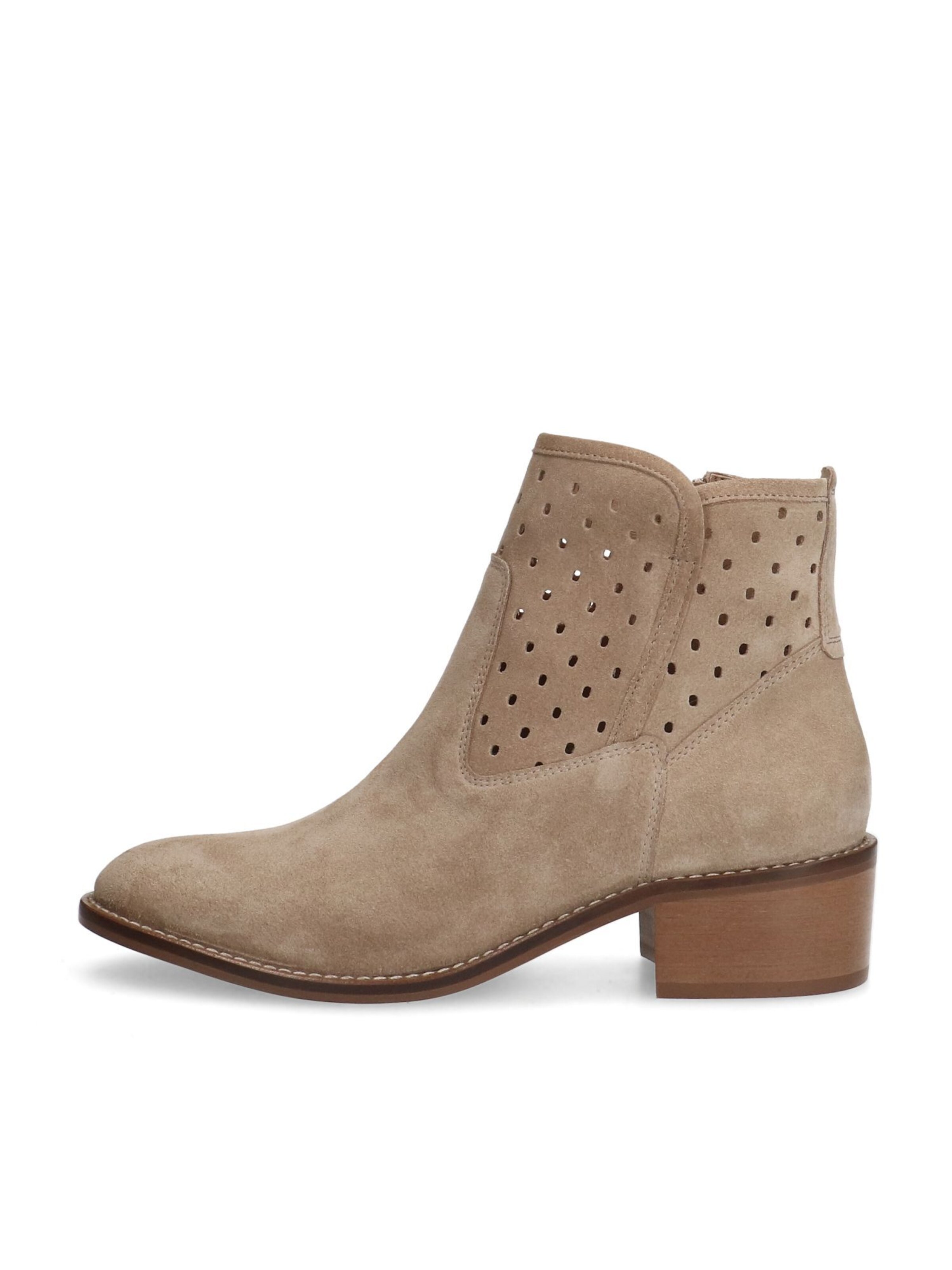 MANFIELD Stiefelette in Beige