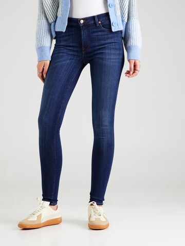 7 for all mankind - Skinny Vaquero 'HW SKINNY SLIM ILLUSION LUXE BLISS' en azul: frente