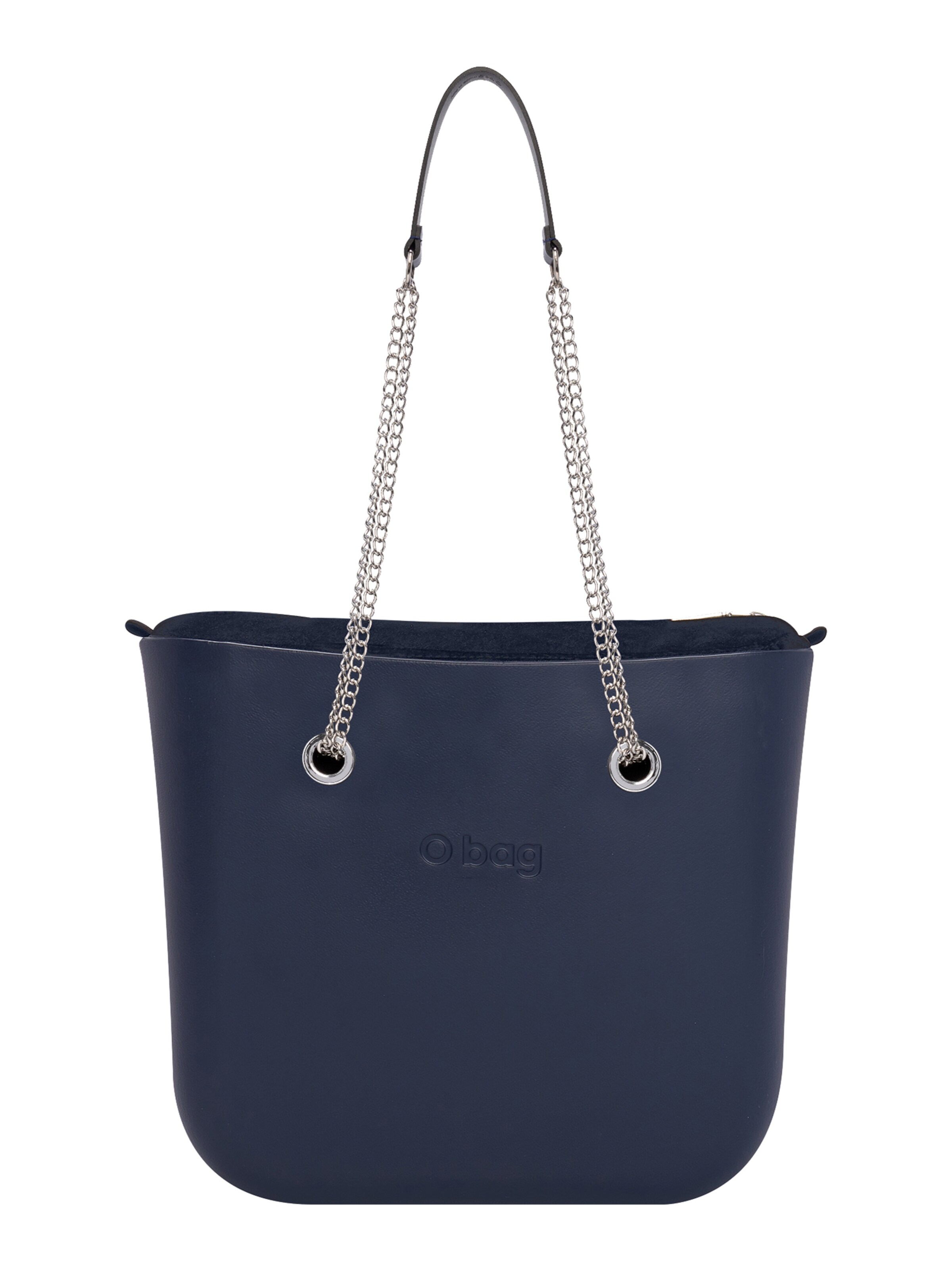 O bag Schultertasche in Blau: Vorderseite