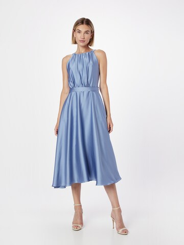 Robe de cocktail SWING en bleu : devant