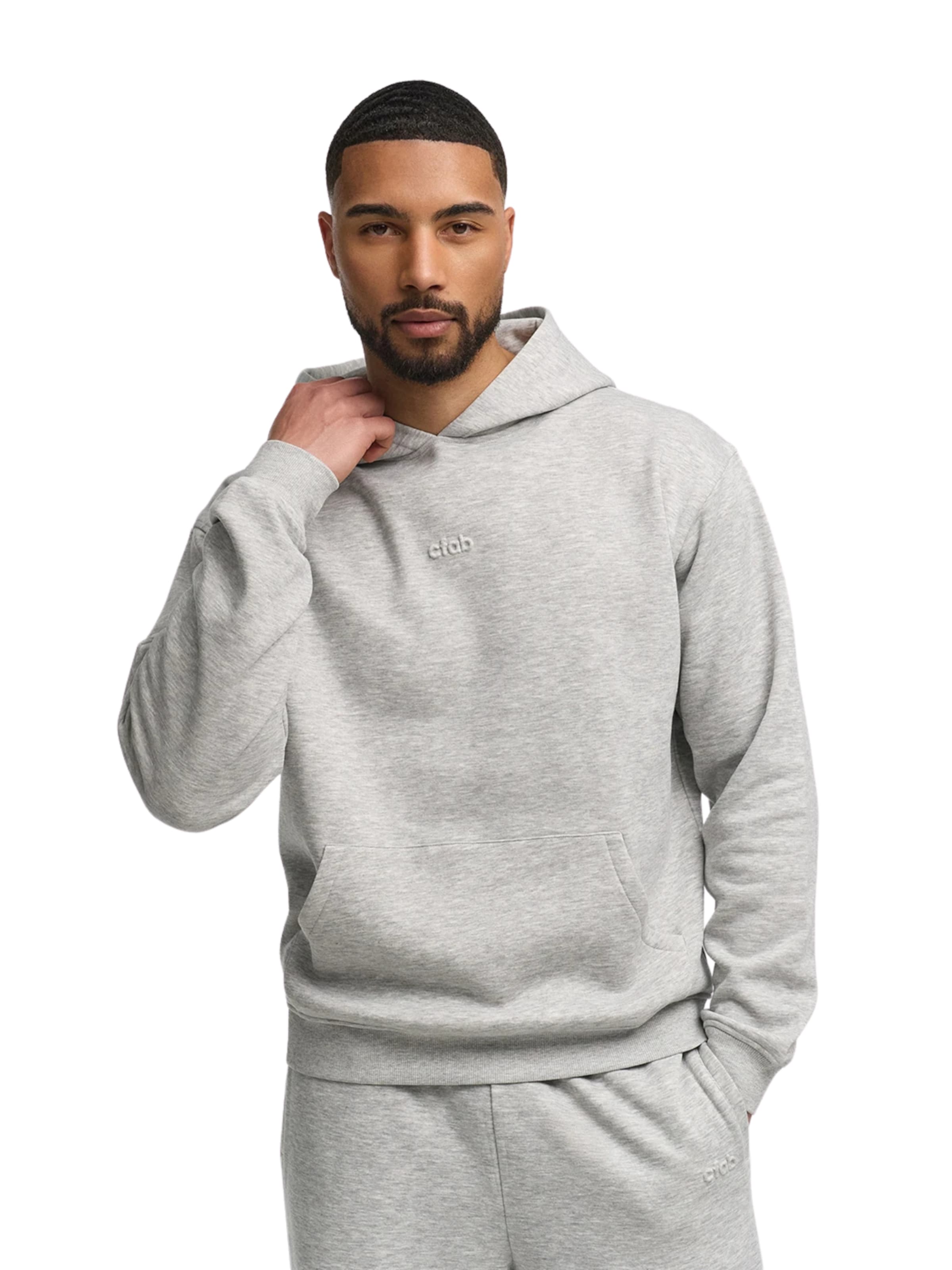 cfab (formerly creamy fabrics) Sweatshirt 'Menswear Relaxed Fit Classic Hoodie'‌‌‌‌‌‌ in hellgrau, Produktansicht