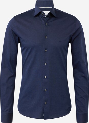 Michael Kors - Ajuste estrecho Camisa en azul: frente