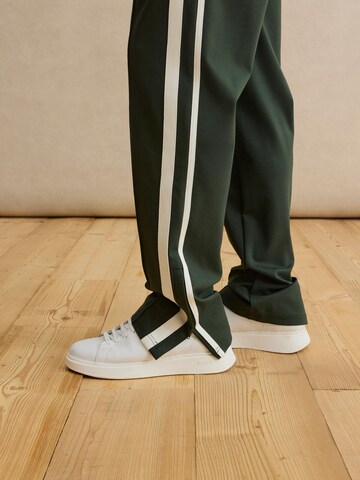 DAN FOX APPAREL Свободный крой Штаны 'Andreas' в Зеленый