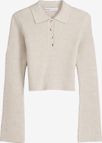 Bershka Sweater in Beige: front