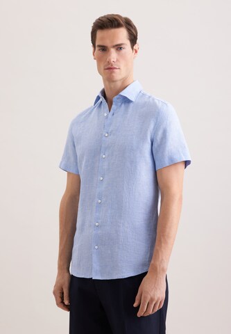SEIDENSTICKER Slim fit Zakelijk overhemd in Blauw: voorkant