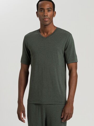 Hanro - Camisa 'Casuals' em verde: frente