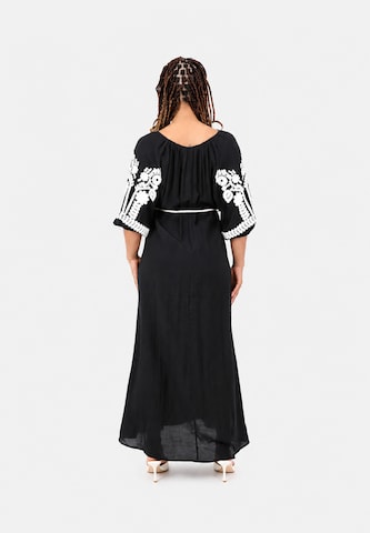 Elara Shirt Dress in Black