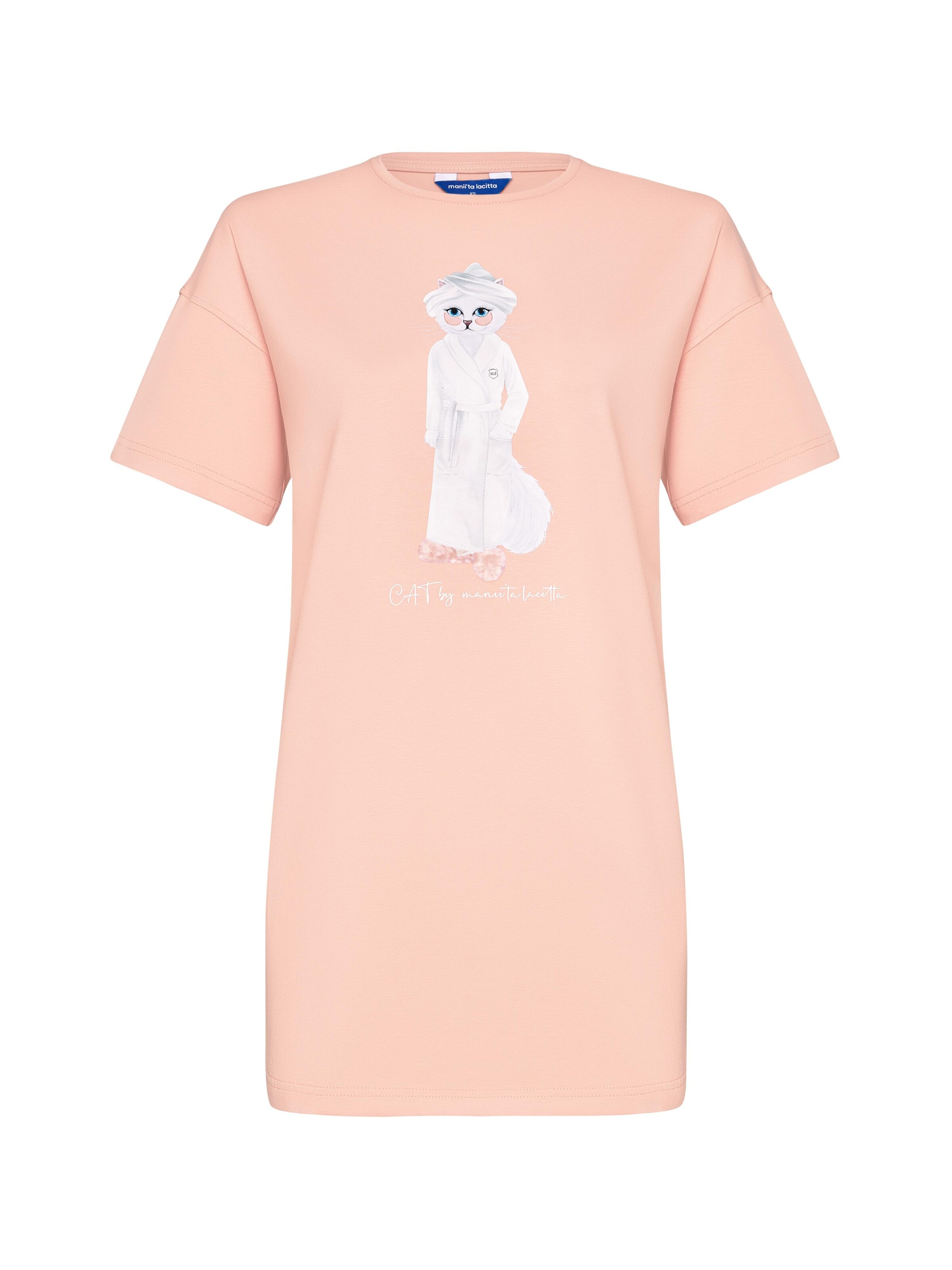 Cat e Lolette Shirt 'Spa Cat' in Orange: front