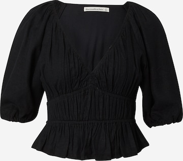 Abercrombie & Fitch Blouse in Zwart: voorkant