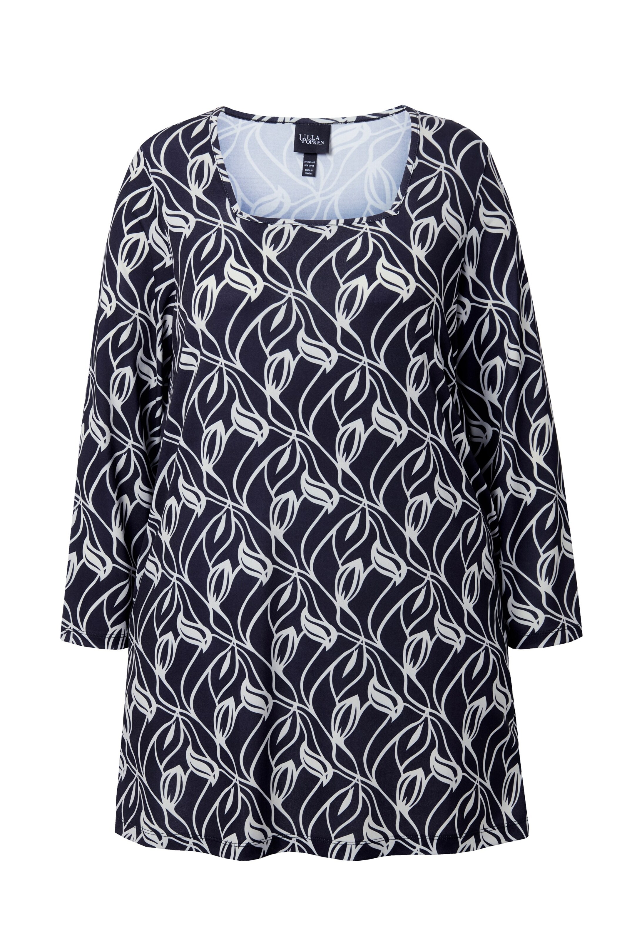 Ulla Popken Shirt in Schwarz: Vorderseite