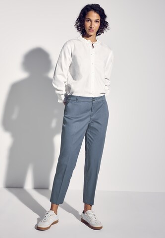 STREET ONE Regular Pleated Pants in Blue
