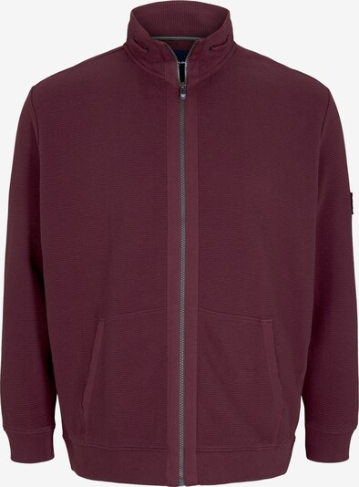 TOM TAILOR Men Plus Sweatjacke in kirschrot, Produktansicht