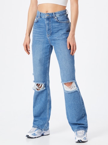 NA-KD Regular Jeans in Blue: front