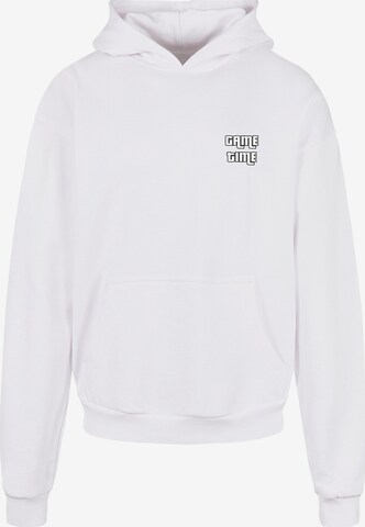 Merchcode Sweatshirt 'Grand Start' in Wit: voorkant