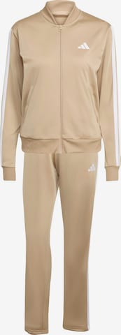 smėlio ADIDAS SPORTSWEAR Treniruočių kostiumas 'Essentials': priekis