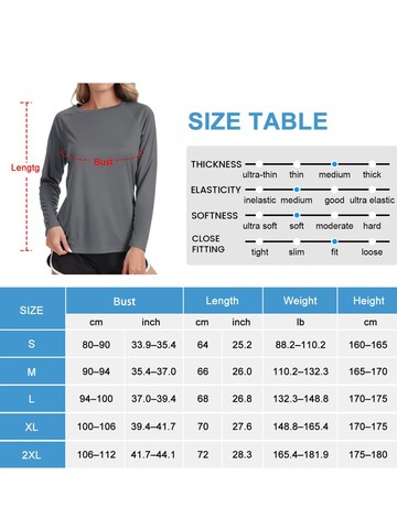Haut de sport 'UV Protection Shirt' MEETWEE en gris