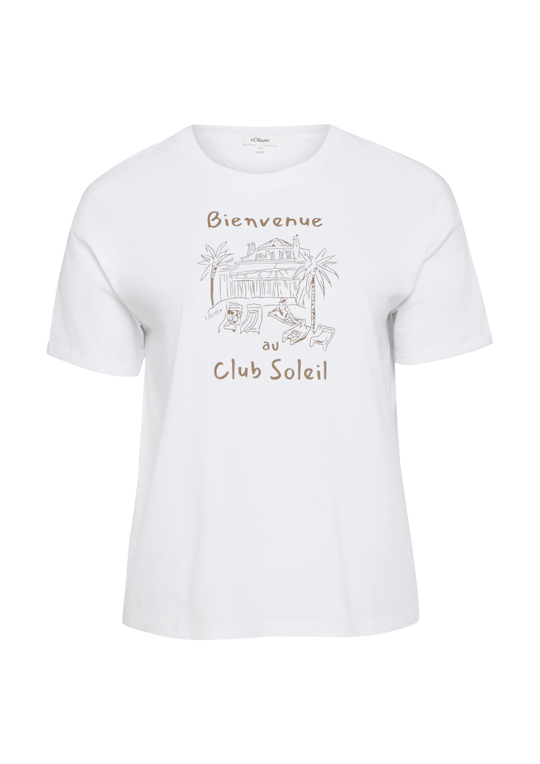 T-shirt s.Oliver CURVE en blanc : devant