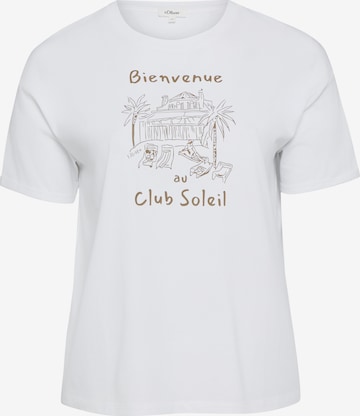 T-shirt s.Oliver CURVE en blanc : devant