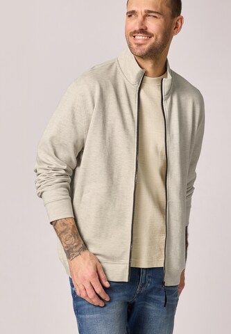 Street One MEN Sweatjacke in Beige: Vorderseite