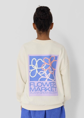 s.Oliver Μπλούζα φούτερ σε λευκό: μπροστά