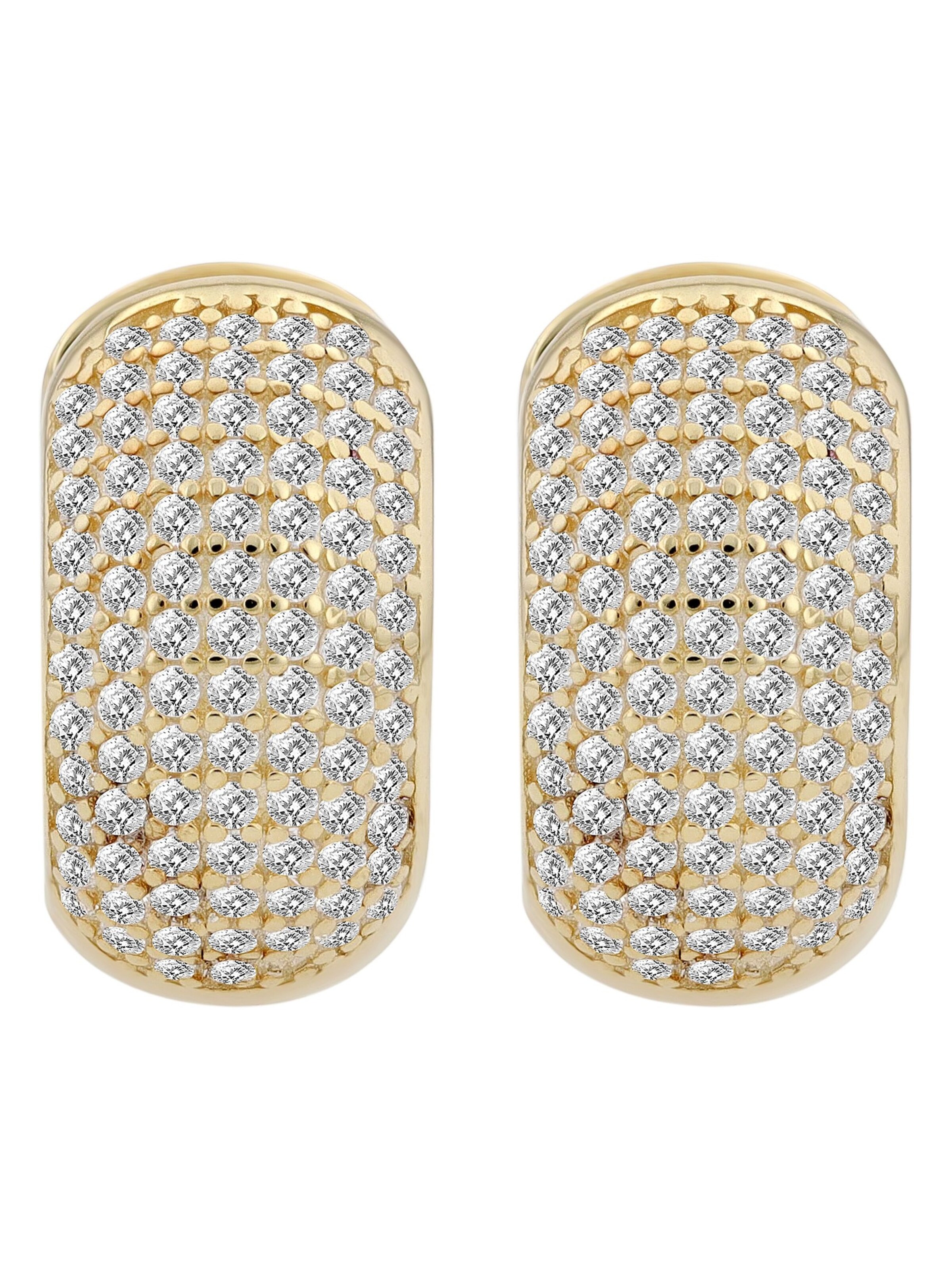 Akzent Ohrringe 'Lavanda, 925 Sterlingsilber, langlebig'‌‌‌‌‌ in Gold