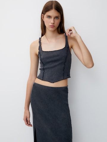 Pull&Bear Top in Zwart: voorkant