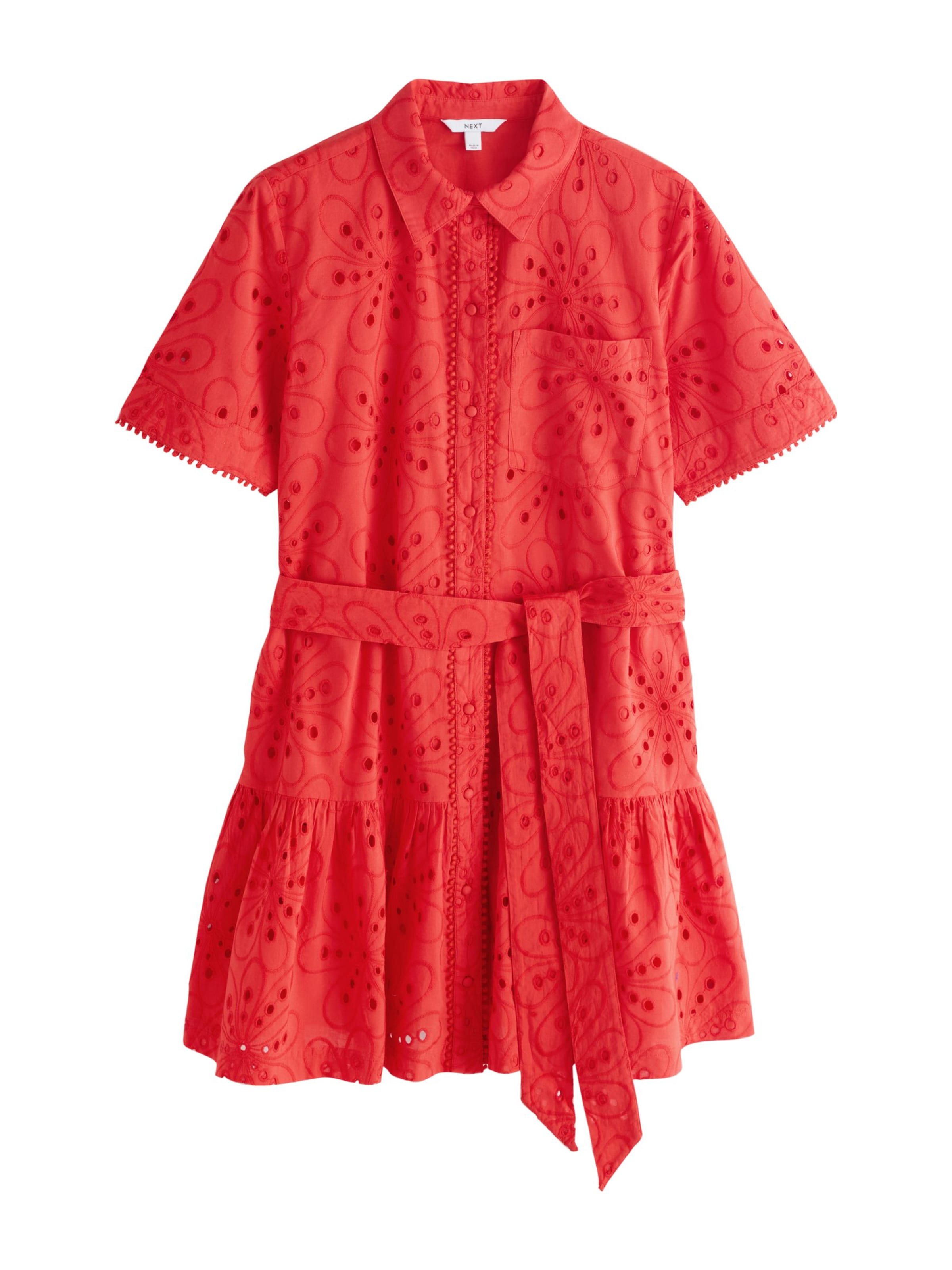 Abito camicia di Next in rosso: frontale