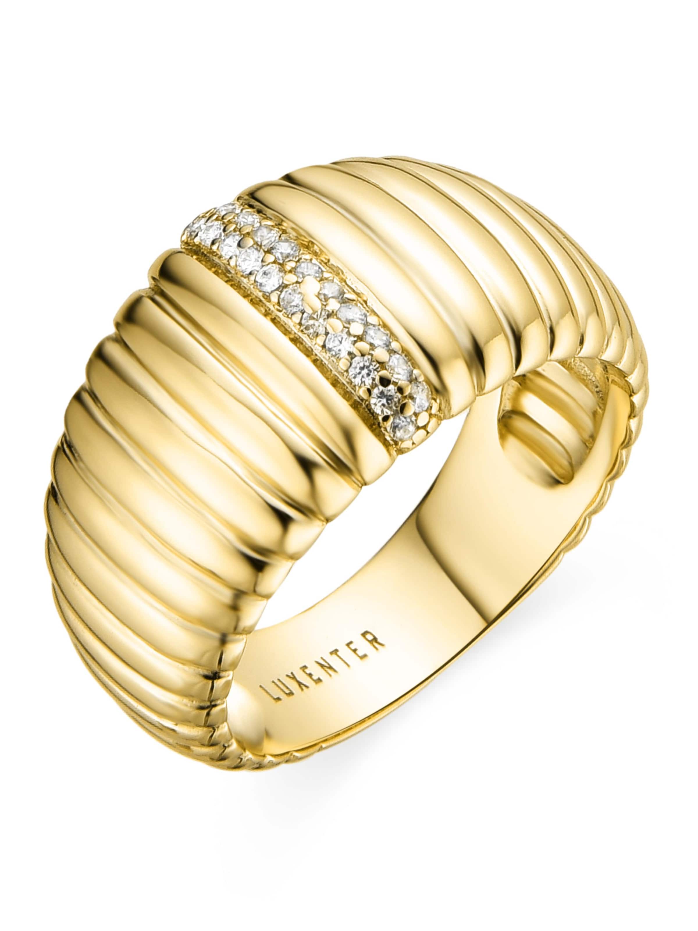 Luxenter - Anillo 'DORANE' en amarillo: frente