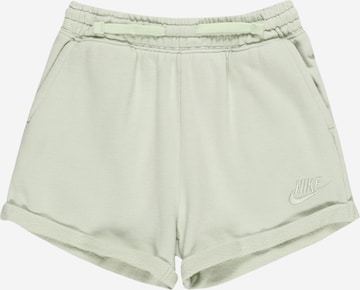 Nike Sportswear Kalhoty – zelená: přední strana