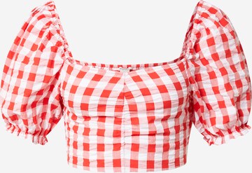 Monki Blouse in Red: front