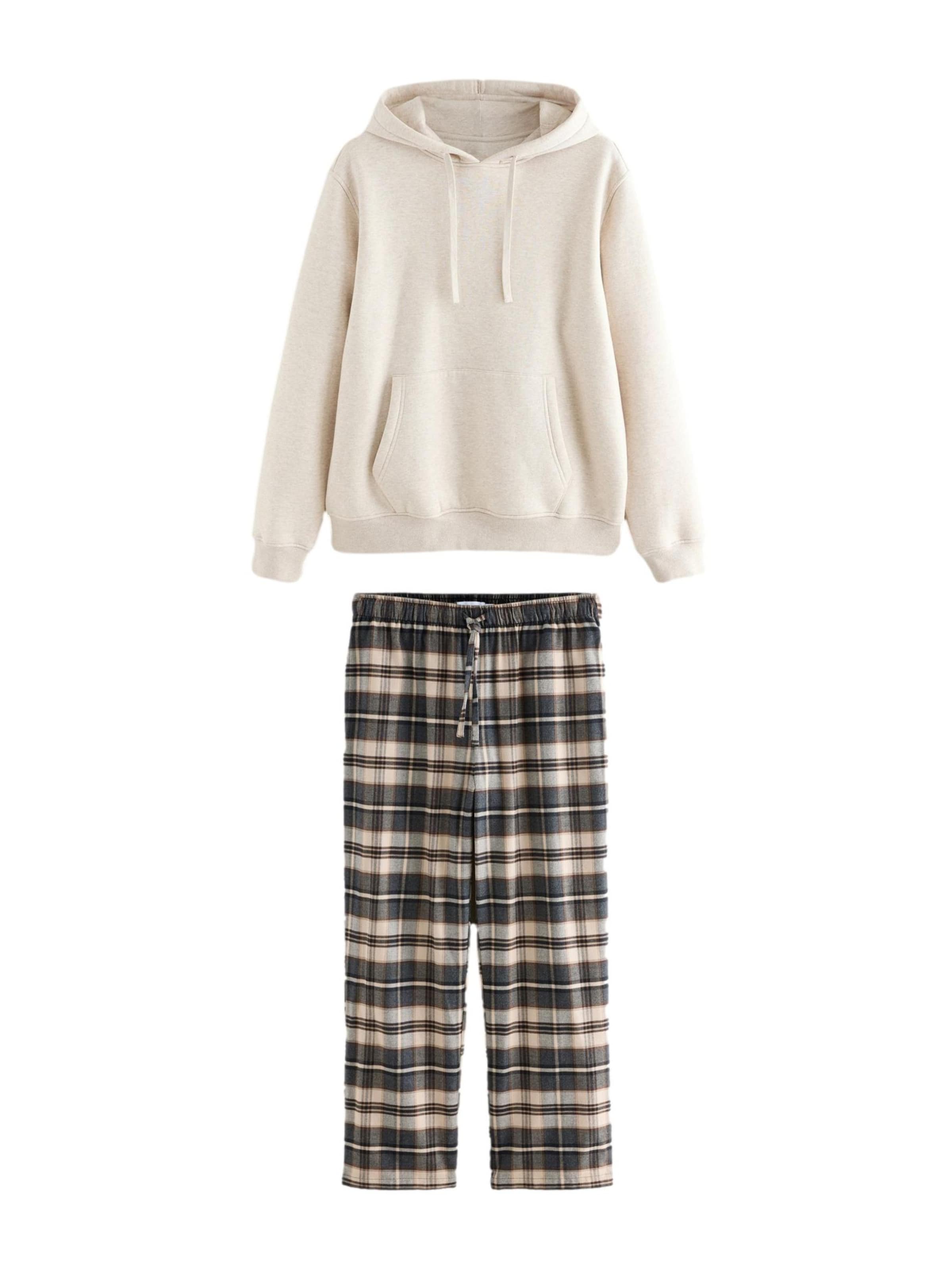 Next - Pijama largo en beige: frente