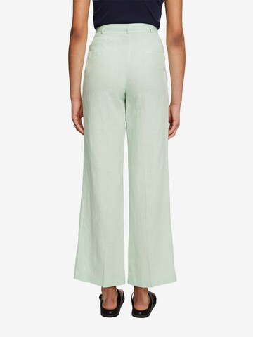 Wide Leg Pantalon à plis ESPRIT en vert