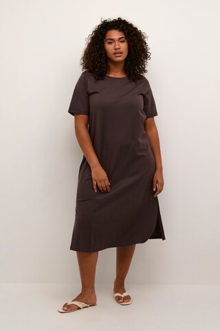 KAFFE CURVE Dress 'Caline' in Brown: front