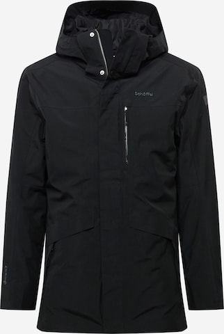 Schöffel Outdoor jacket 'Warschau' in Black: front