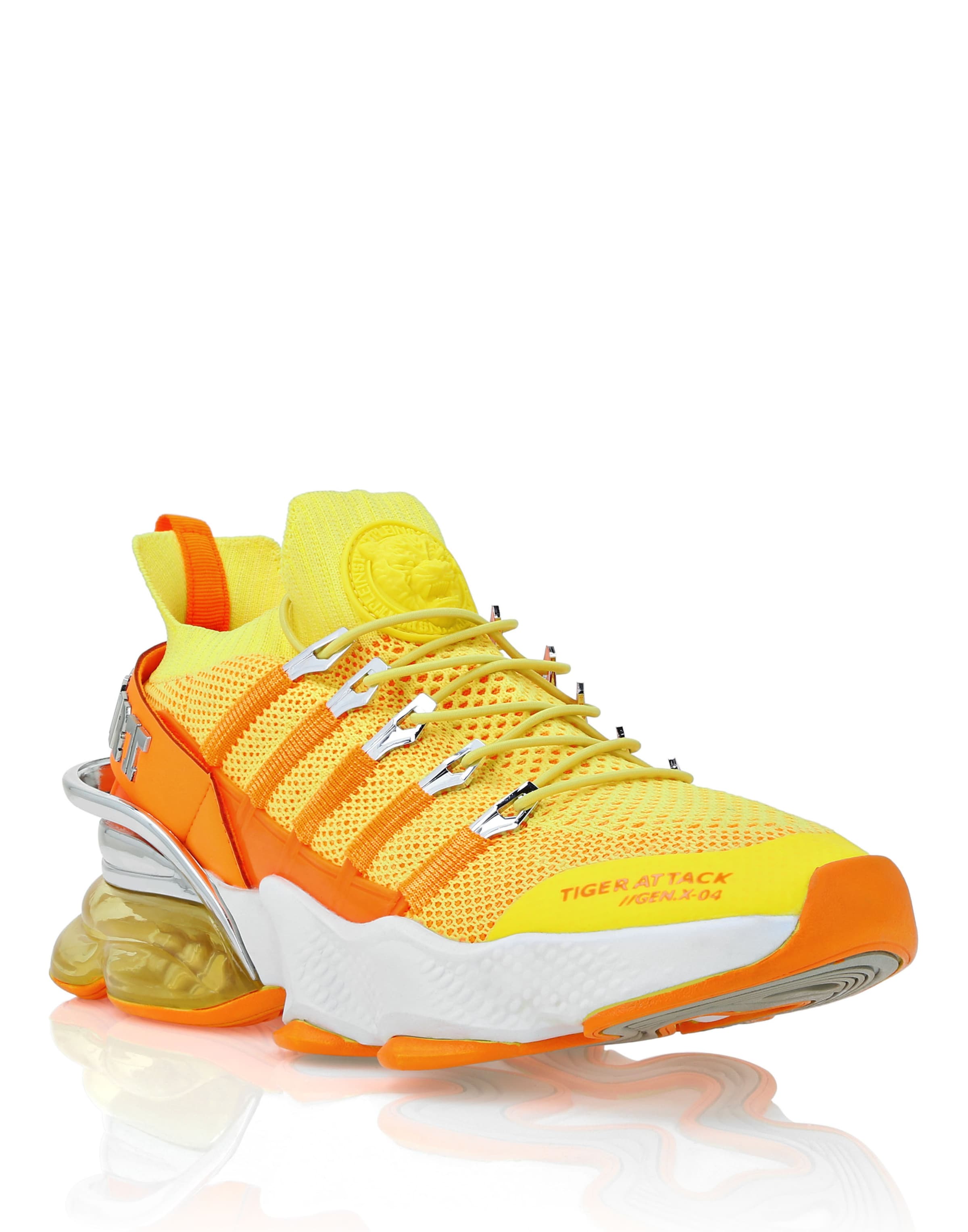 Plein Sport - Zapatillas deportivas bajas 'Tiger Attack Gen. X.04' en naranja: frente