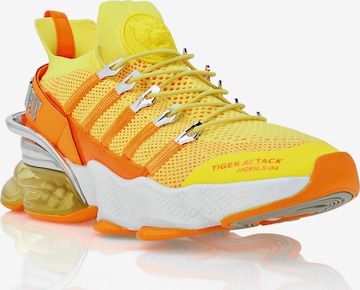 Plein Sport - Sapatilhas baixas 'Tiger Attack Gen. X.04' em laranja: frente