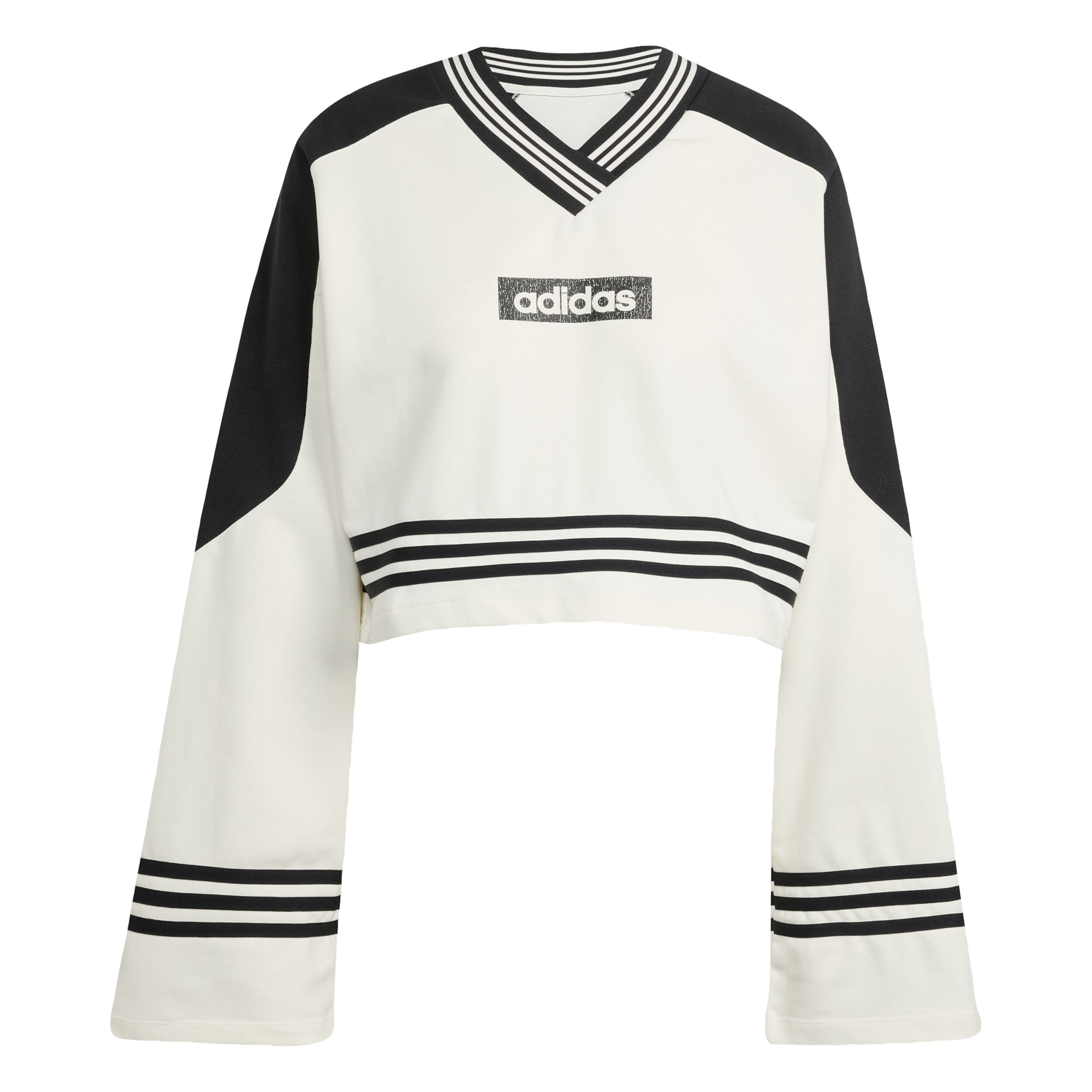 Sweat-shirt 'Blocking Crewneck' ADIDAS ORIGINALS en blanc : devant