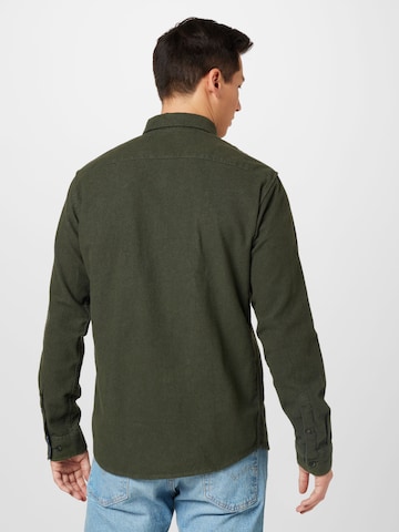 JACK & JONES Regular fit Button Up Shirt 'WALTER' in Green