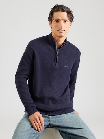 Superdry Pulóver - kék: elől