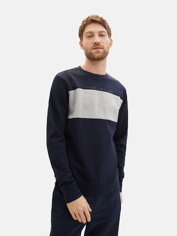 TOM TAILOR Sweatshirt i blå