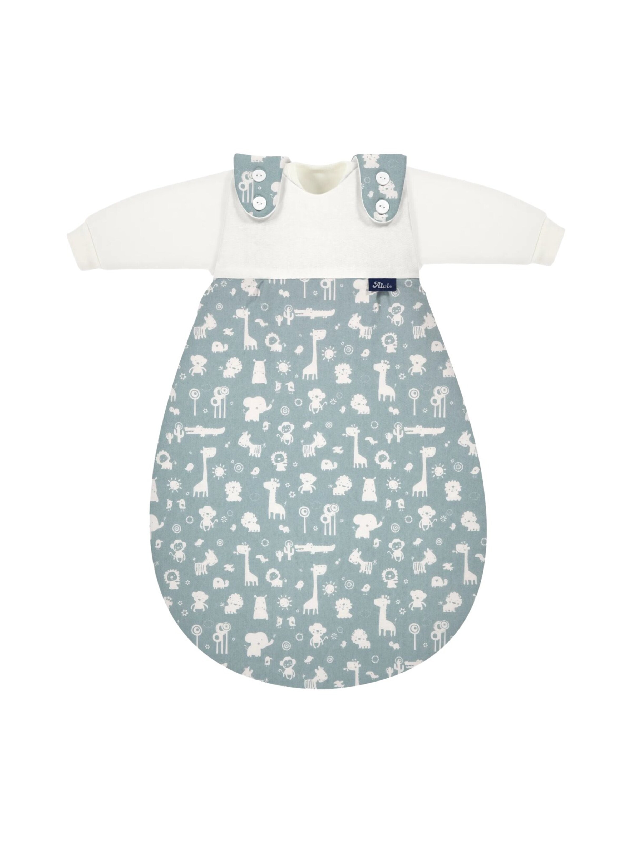 ALVI Schlafsack 'Schlafsack Baby-Mäxchen 3-teilig Baumwolle'‌‌‌‌ in Blau: Vorderseite