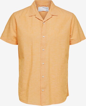 SELECTED HOMME Button Up Shirt in Orange: front