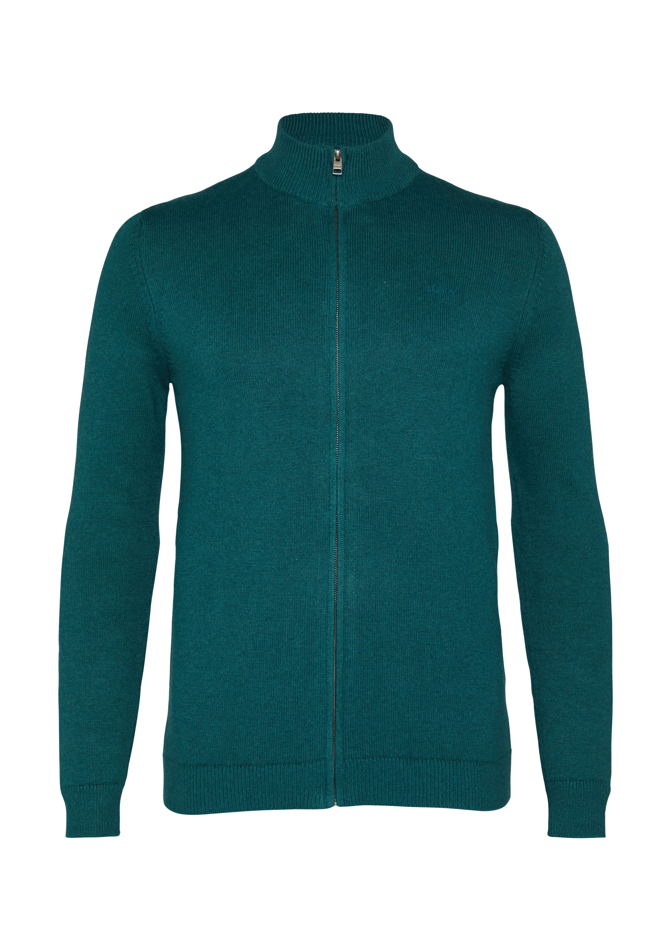 s.Oliver Men Tall Sizes Strickjacke in Grün: Vorderseite