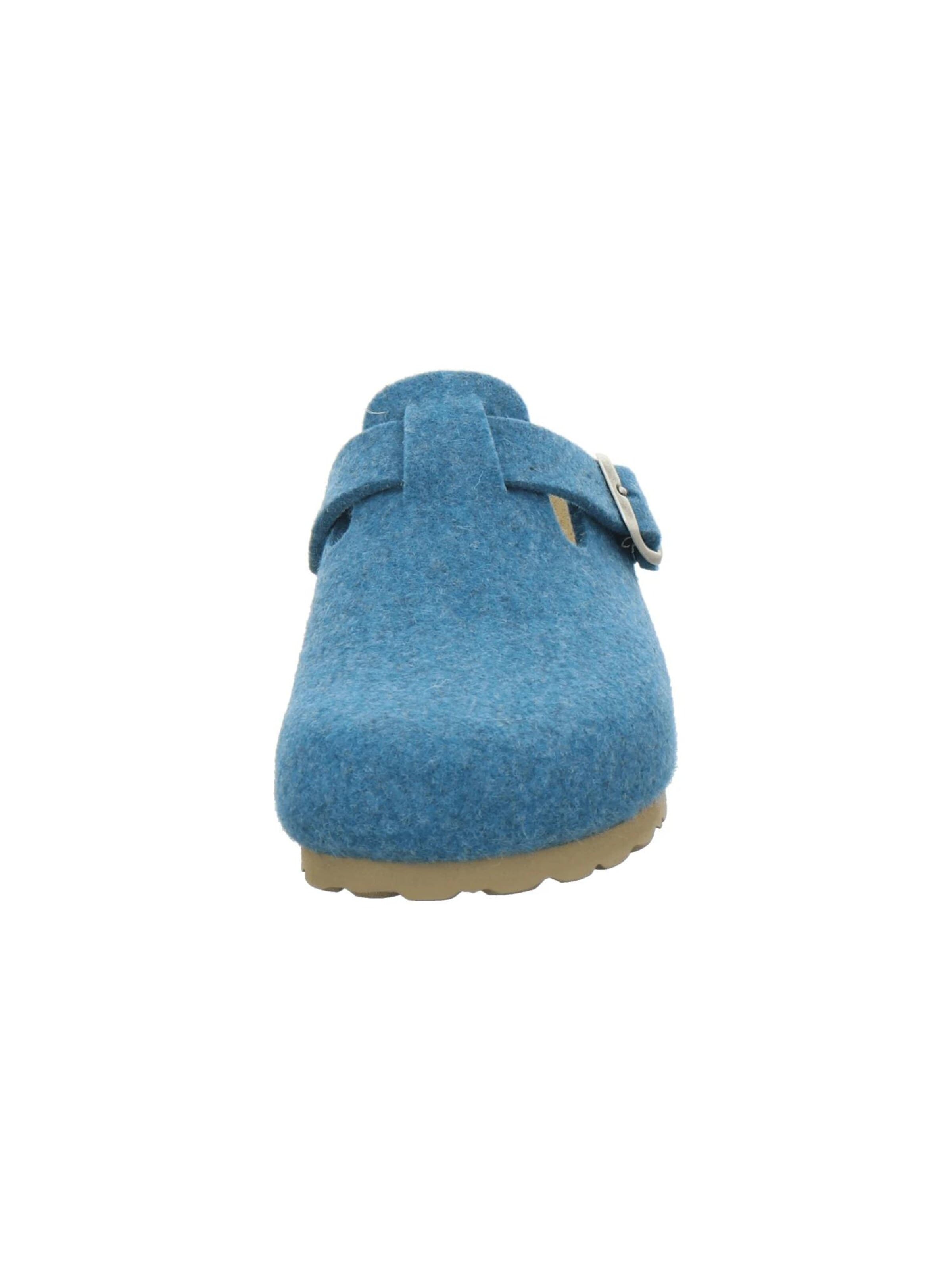 Pantoufle 'Hausschuhe Damen Filz türkis' AFS-Schuhe en bleu