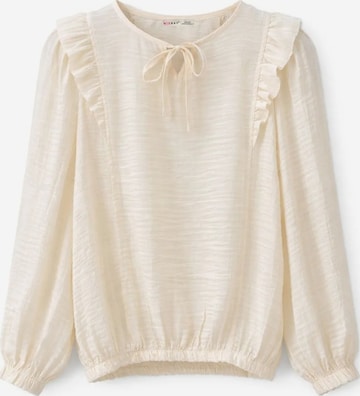 Camicia da donna 'Blusen' di MixRay in beige: frontale
